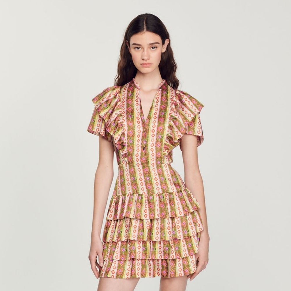 Sandro Simonna Tiered Mini Dress